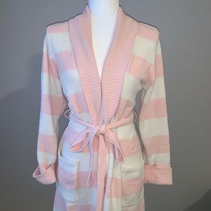 betsey johnson pink and striped robe